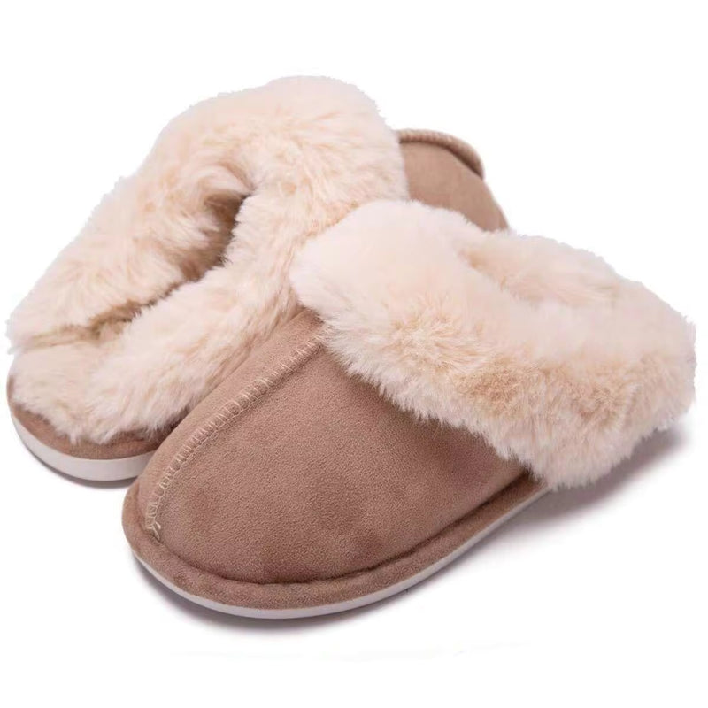 Women's Slippers Fluffy Cozy Fashion Slippers Warm Soft House Slippers Brown Winter Shoes For Women